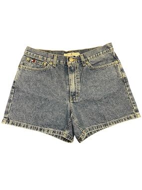 Vintage Tommy Hilfiger Darker Blue Wash Boyfriend Denim Jean Shorts Women's Sz 6